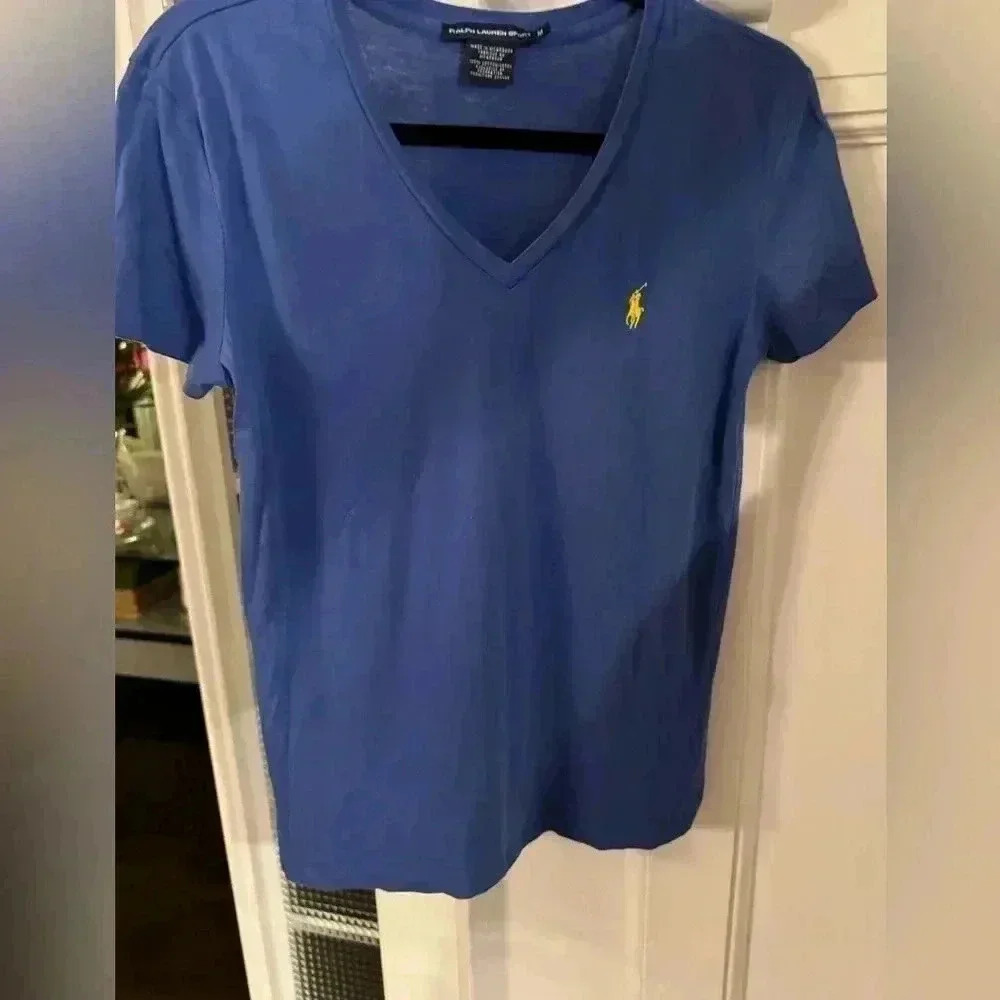 Ralph Lauren sport women’s short sleeve blue tee size medium